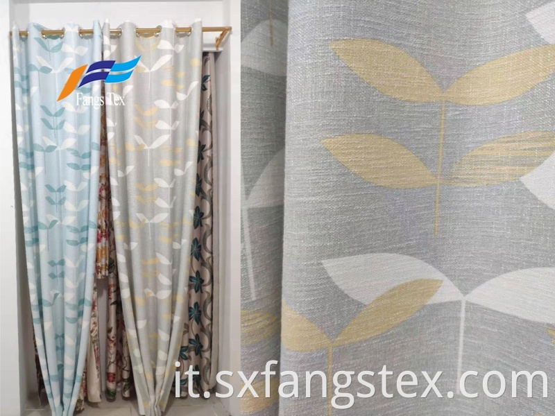 Beautiful Floral Printing Custom Polyester Curtain Fabric 3